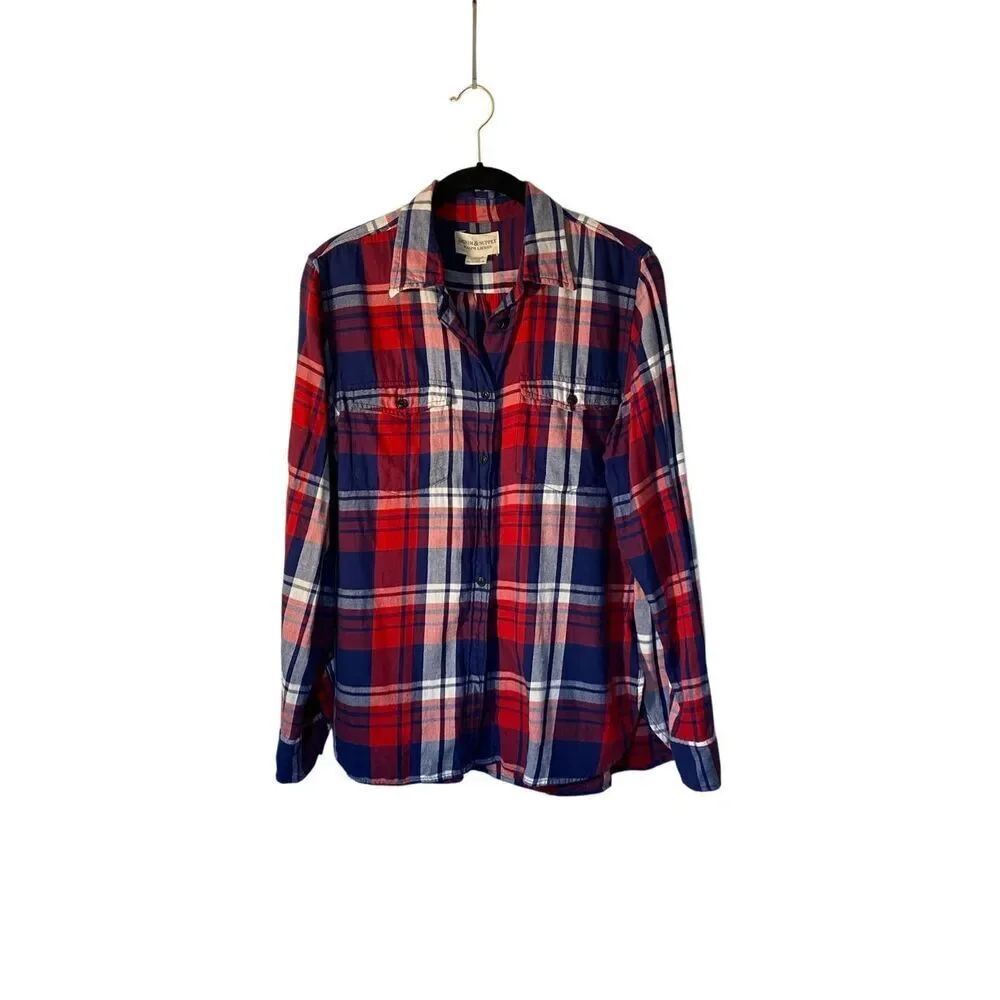 Denim and supply, Ralph Lauren, women’s flannel plaid shirt, M